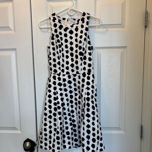 Chic Black and White Polka Dot Dress